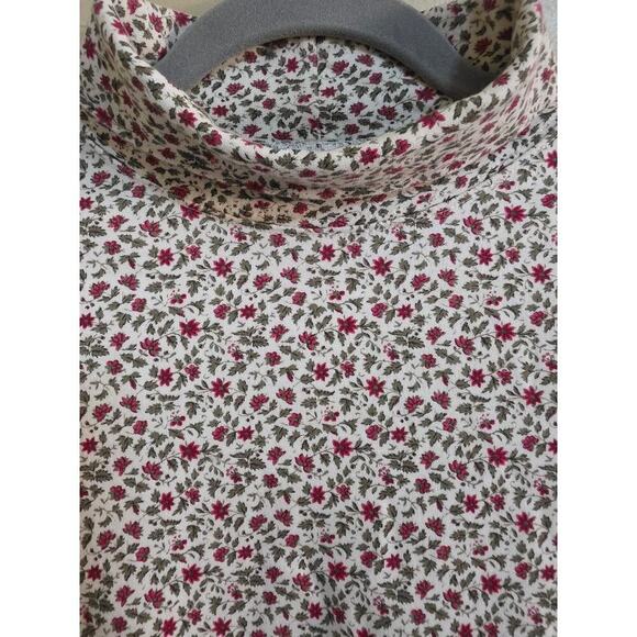 Women's Vintage Basic Editions Floral Turtleneck Size M - Picture 3 of 4